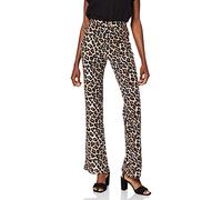 Noisy may Damen Nmpasa Hw Flared Pants Bg Noos Hose, Black/Aop:leo, XL EU