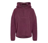 Fleecepullover NOISY MAY "NMCOZY L/S HALFWAY ZIP SWEATER JRS NOOS", Damen, Gr. L, lila (fig), Sweatware, Obermaterial: 100% Polyester, unifarben, relaxed fit normal, Rundhals, Sweatshirts Fleecepullov