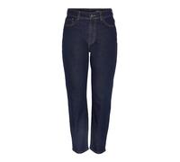 Noisy May Damen Moni Jeans mit hoher Taille Dunkelblauer Denim Blau 26/30