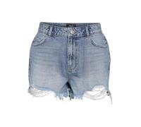 NOISY MAY Damen Jeansshorts Einfarbig Bequeme Passform Used Look Sommer