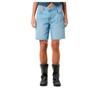 Jeansshorts NOISY MAY "NMHOLLA NW LOOSE SHORT AZ425LB NOOS", Damen, Gr. XL (42), N-Gr, blau (light blau denim), Denim/Jeans, Obermaterial: 100% Baumwolle, unifarben, modisch, loose fit kniefrei, Jeans