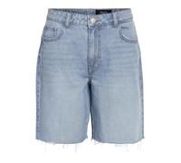Noisy may Damen Jeansshorts mit Fransensaum und 5-Pocket-Design, Farben:Hellblau, Größe:XS