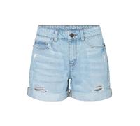 NOISY MAY Damen Jeansshorts mit Rissen und umgeschlagenem Saum
