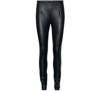 Noisy may Damen Kunstleder Slim Fit Hose High Waist Leggings PU Coated Pants NMALOHA, Farben:Schwarz-2, Größe:M