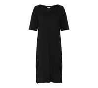 Maxikleid NOISY MAY "NMMAYDEN 2/4 DRESS NOOS", Damen, Gr. L, N-Gr, schwarz detail:plain, Obermaterial: 65% Polyester, 35% Viskose, unifarben, loose fit knöchellang, Rundhals, Kleider Maxikleid (679137