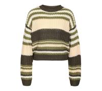 Noisy May Damen Nmcharlie L/S O-Neck Stripe Knit Noos Pullover (1er Pack)