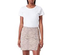 NOISY MAY Damen NMCLARA HW Skirt KO S Rock, Doeskin/AOP:DABBLEDOT, S