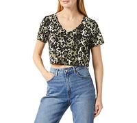 Noisy may Damen Nmclara S/S V-neck Top S* T Shirt, Kalamata Aop:leo, M EU