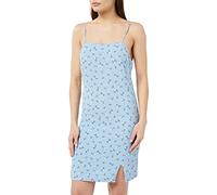 Noisy may Damen Nmclara Strap Short Dress S* Kleid, Cerulean/Aop:flower, M EU