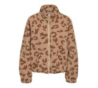 Noisy May Fleecejacke mit Zweiwege-Reißverschluss Modell 'CUDDLE' in Mittelbraun Mel, Größe M