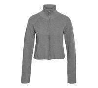 NOISY MAY® Slim Fit Jacke aus Baumwoll-Mix Modell 'Dara' in Mittelgrau, Größe S