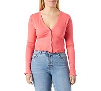 Noisy may Damen Nmdrakey L/S Cropped Cardigan Fwd Noos Strickjacke, Sun Kissed Coral, M EU