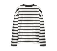 NOISY MAY Damen Nmember L/S Stripe Sweat Noos, Bright White, L