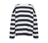 NOISY MAY Damen Nmember L/S Stripe Sweat Noos, Snow White, XS