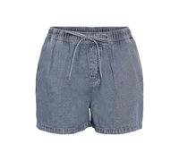 Shorts NOISY MAY "NMENZA MW REG ELAS SHORTS MG004MB NOOS", Damen, Gr. M, N-Gr, medium blau denim, Web, Obermaterial: 100% Baumwolle, unifarben, relaxed fit ca. Mitte Oberschenkel, Hosen Shorts (852349