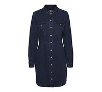 Noisy may Damen Nmjoy L/S Dress Su036db Bg Noos Kleid, Dark Blue Denim, S EU