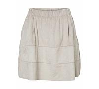 NOISY MAY Damen NMLAUREN Faux Suede Skirt NOOS Rock, Grau (Ash Ash), 42 (Herstellergröße: XL)