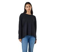 Noisy may Damen Nmmathilde L/S O-neck High/Low Top Noos, Schwarz, M