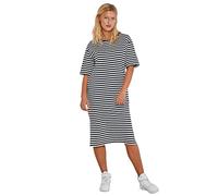 Noisy May Damen Nmmayden 2/4 Dress Noos Kleid, Mehrfarbig (Black Stripes: Bright White), L EU