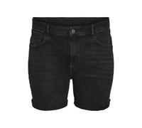 NOISY MAY Damen Nmmoni Hw DNM Shorts Az360Bl Curve Noos, Black, 52