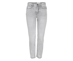 Noisy May Damen Nmmoni Hw Straght ANK Az277lg Noos Jeanshose, Light Grey Denim, 26W / 30L EU