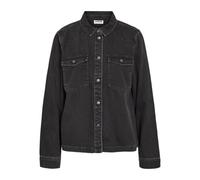 NOISY MAY Damen Nmnew Signe L/S Denim Shirt Vi001Bl Noos, Black Denim, M EU