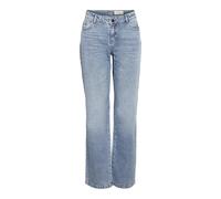 NOISY MAY Damen Nmnila Lw Wide Jeans Az435Lb Noos, Light Blue Denim, 27W / 32L EU