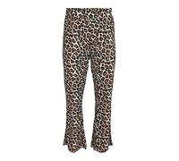 NOISY MAY Damen NMPASA HW Flared Pants Curve Hose, Black/AOP:Leo, 46