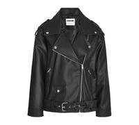 NOISY MAY Damen Nmpaulina Oversize Biker Jacket Cur Noos, Black, Numeric_52