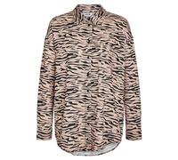 NOISY MAY Damen NMRIPPLE L/S Oversized Shirt WVN NOOS Langarmbluse, Nomad/AOP:Black, Large