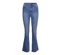 Noisy may Damen Nmsallie Hw Flare Vi162lb Noos Jeans, Light Blue Denim, 27W 30L EU