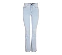 Noisy May Sallie Skinny Flare Vi515lb Hochtaillierte Jeans 30 Light Blue Denim