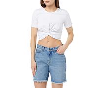 Noisy may Damen Nmsmiley Nw Frill Vi304lb Noos Shorts, Light Blue Denim, M EU