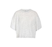 Noisy May Smilla Cable Knit Kurzarm-pullover S Light Grey Melange