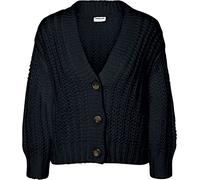 Noisy may Damen Nmsteve L/S Knit Cardigan Noos Strickjacke, Schwarz, M EU