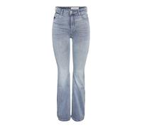 NOISY MAY® Flared Jeans mit 5-Pocket-Design Modell 'WENDIE' in Hellblau Melange, Größe 29/32