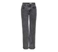 Weite Jeans NOISY MAY "NMYOLANDA NW WIDE JEANS AZ391DG FWD NOOS", Damen, Gr. 29, Länge 30, dunkelgrau denim, Denim/Jeans, Obermaterial: 99% Baumwolle, 1% Elasthan, unifarben, Jeans (85704239-29) dunke