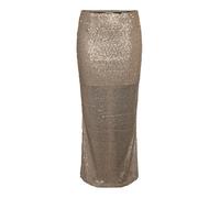 Noisy may Damen Paillettenrock Mittlere Länge Eleganter Modestil, Farben:Braun, Größe:XS