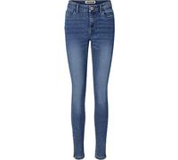 NOISY MAY Damen Skinny Fit Jeans High Waist Denim Stretch Hose Black Tapered Pants NMCALLIE