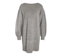 NOISY MAY Damen Strickkleid NMFRIVA L/S Boatneck Knit Dress S (DE/NL/SE/PL, Alphanumerisch, S, Regular, Regular, medium Grey Melange)