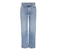 Straight-Jeans NOISY MAY "NMYOLANDA NW WIDE JEANS AZ236LB NOOS" Gr. 27, Länge 32, blau (light blue denim) Damen Jeans (41123754-27) light blue denim