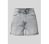 Noisy May High Waist Jeansshorts mit Umschlag Modell 'MONI' in Hellgrau, Größe M