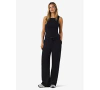 Jogger Pants NOISY MAY "NMLEILANI NW LOOSE PANTS WVN NOOS", Damen, Gr. S, N-Gr, schwarz, Web, Obermaterial: 77% Viskose, 23% Leinen, unifarben, regular fit knöchellang, Hosen (50772047-S) schwarz