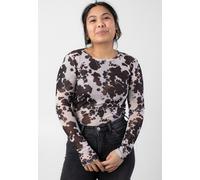 Noisy May - Judith Mesh Black Cow - Oberteil - Schwarz - XS - 95% Polyester, 5% Elastan,Maschenware Schwarz XS