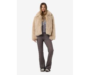 Noisy may Kunstfelljjacke "NMEVIE" in Beige - Größe L | Damenjacken