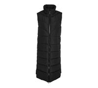 Noisy may Lange Weste Maxi Wattierte Puffer Stepp Jacke Wadenlang ohne Ärmel & Kapuze NMDALCON, Farben:Schwarz,Größe Damen:M