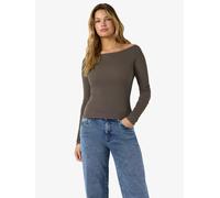 Noisy may Longsleeve "Maya" in Braun - Größe M | Damen Tops