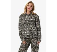 Noisy May - Marley Zebra Print Ecru - Jeansjacke - Beige - XS - 100% Baumwolle,Denim Beige XS