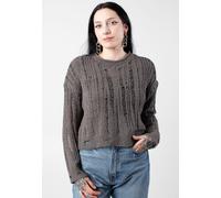 Noisy May - Mary O Neck Charcoal Gray - Pullover - Grau - S - 100% Polyester Grau S