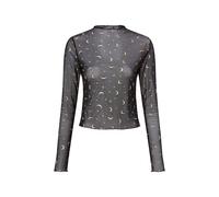 Noisy May Mesh-Langarmshirt Damen schwarz, L